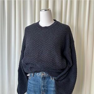 Vintage At Ease Earth Tone Textured Knit Sweater Medium Gorpcore.